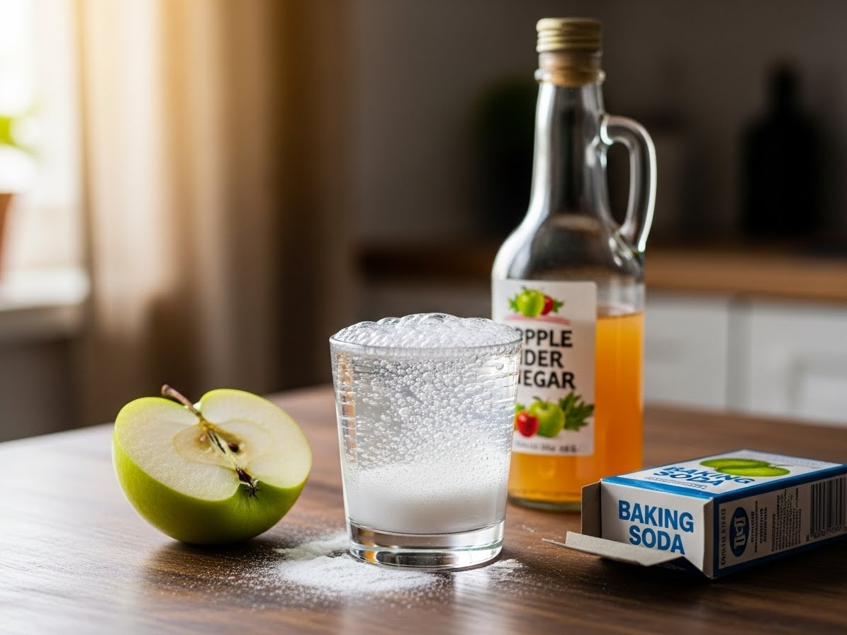 Vinagre de Manzana con Bicarbonato para la Acidez